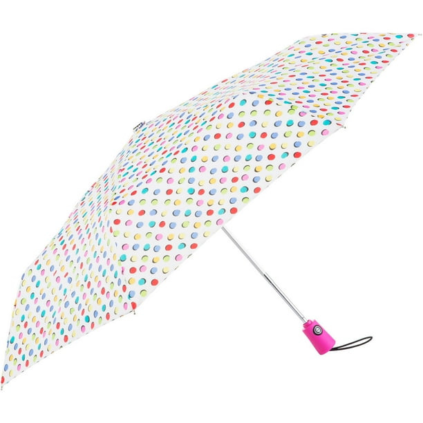 NEW SAGE & EMILY BLUE ORANGE PINK FLOWER COMPACT TRAVEL UMBRELLA AUTO OPEN NEW SAGE & EMILY BLUE ORANGE PINK FLOWER COMPACT TRAVEL UMBRELLA AUTO OPEN